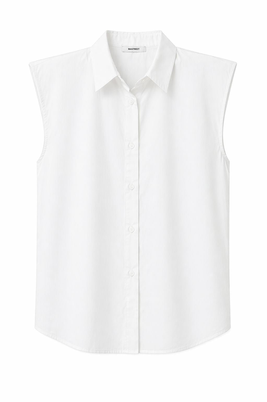 Camicia smanicata con spalline imbottite