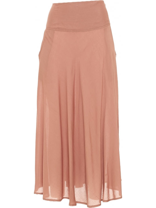 Gonna lunga rosa antico 100% viscosa