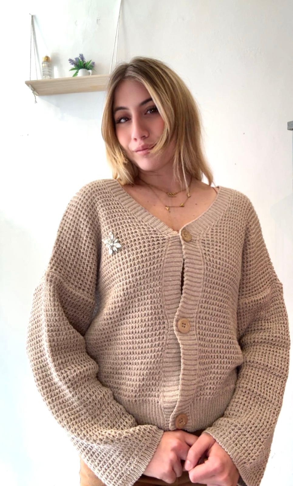 Cardigan in filo