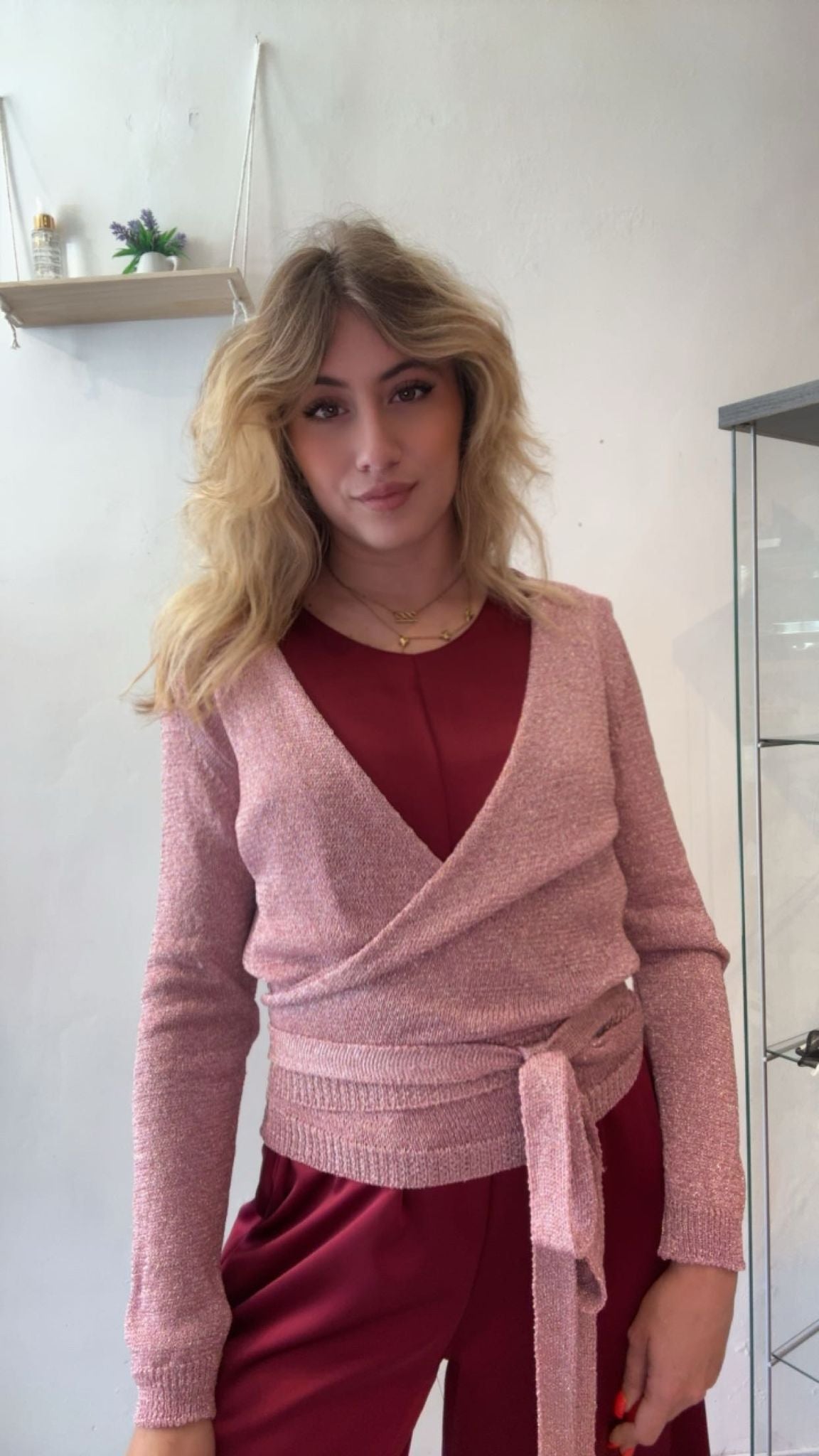 Cardigan lurex