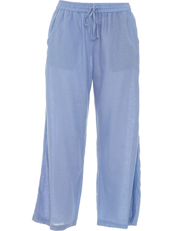 Pantalone con ricamo laterale