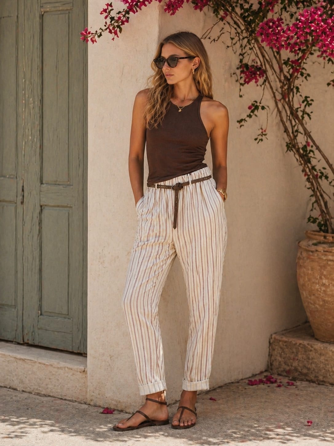 Pantalone a righe