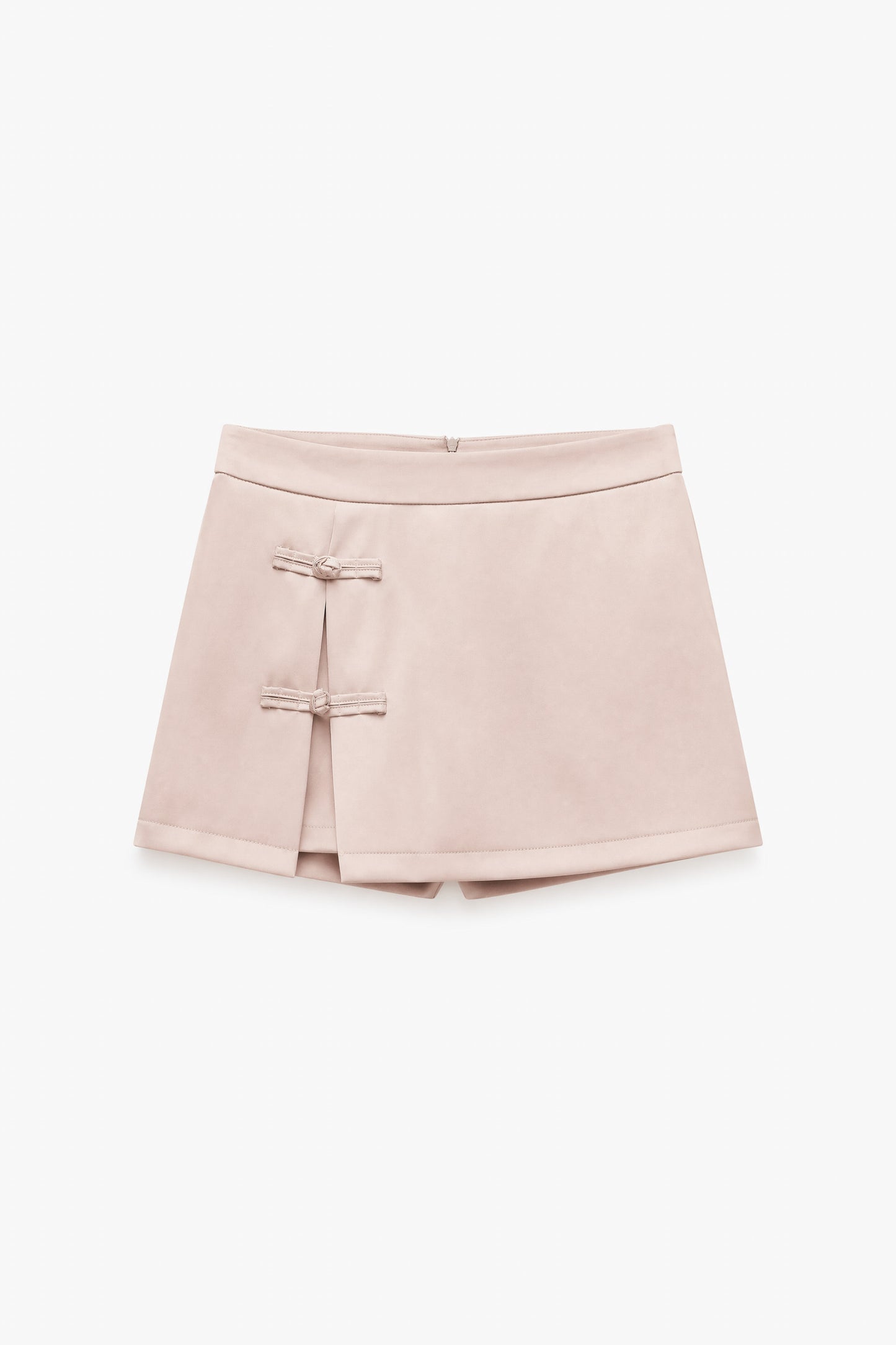 Shorts in tessuto satinato rosa