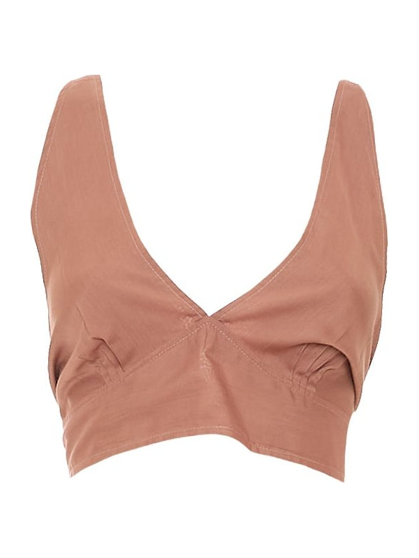 Top corto rosa antico 100% viscosa