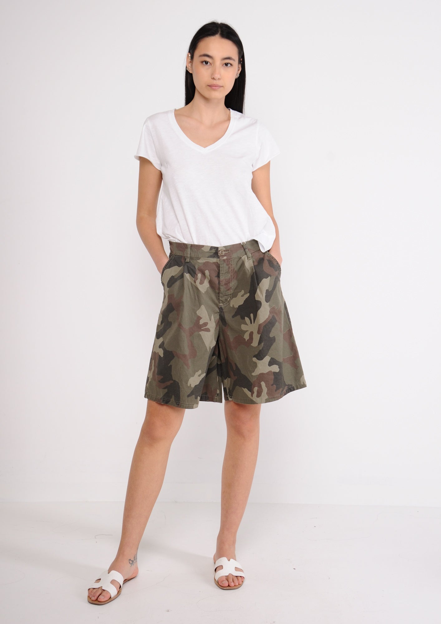 BERMUDA IN COTONE CAMOUFLAGE