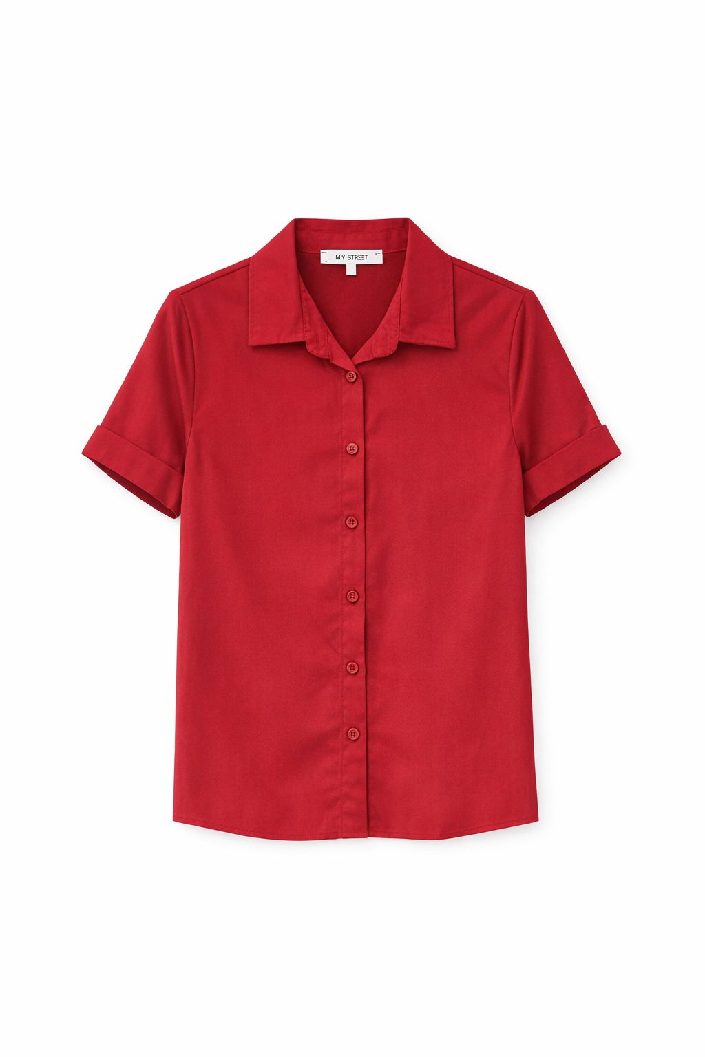 Camicia classica rossa in viscosa