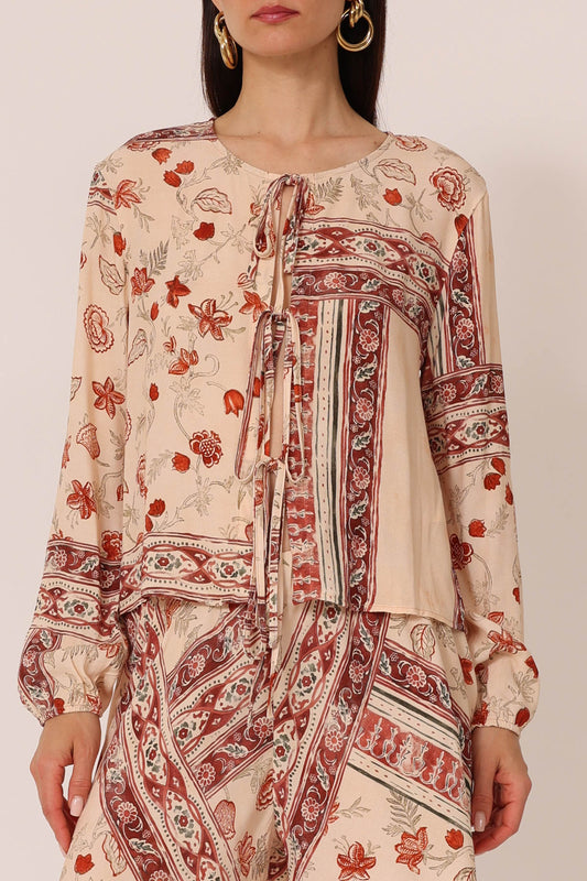 Camicia fantasia fiori 100% viscosa