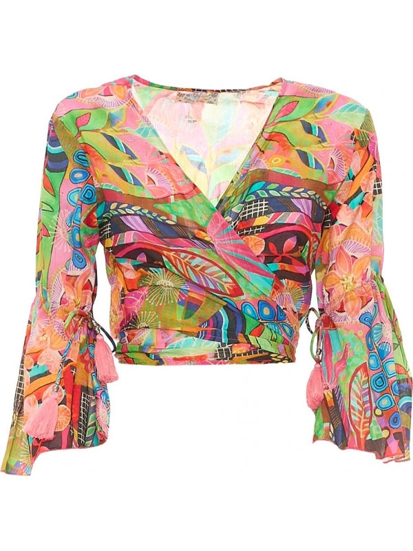 Coprispalle fantasia multicolor 100% cotone