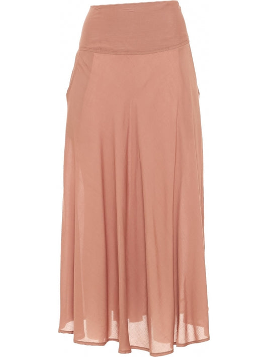 Gonna lunga rosa antico 100% viscosa