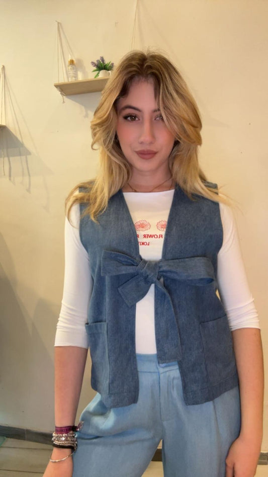 Gilet effetto Denim