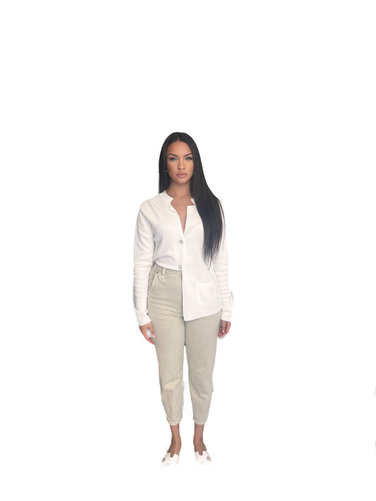 Jeans beige modello balloon