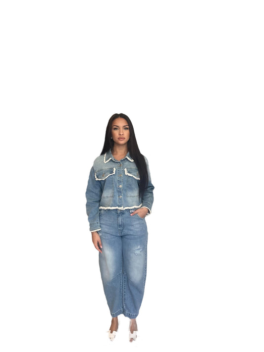 Jeans 100% cotone modello balloon