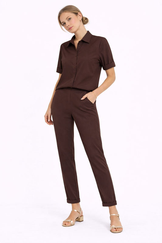 Pantaloni chino in viscosa