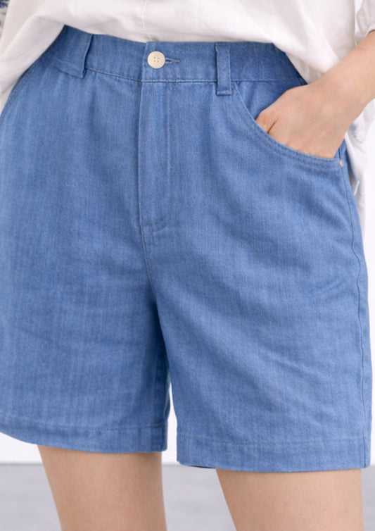 Shorts in chambray